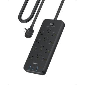 Protetor de sobretensão Power Strip Anker 12 tomadas AC 1 USB-C 2 USB