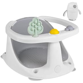 Assento de banho para bebês ALNUY para bebês de 6 a 24 meses com copo de enxágue