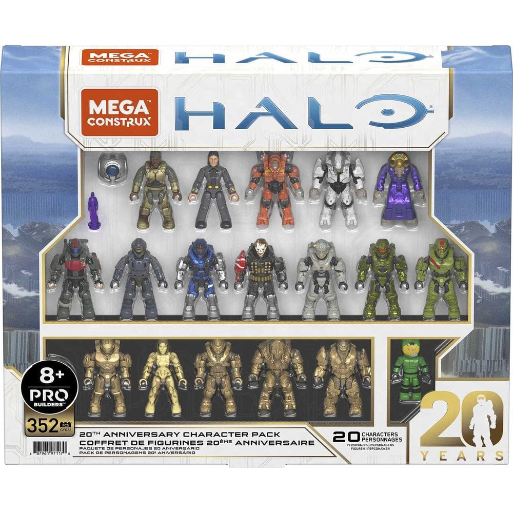 Conjunto de brinquedos para construção de bonecos de ação MEGA Halo, 20º aniversário