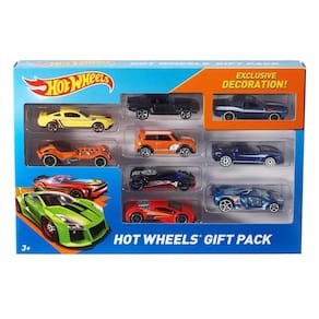 Pacote com 9 unidades da Toy Cars Hot Wheels, escala 1:64 com 1 veículo exclusivo