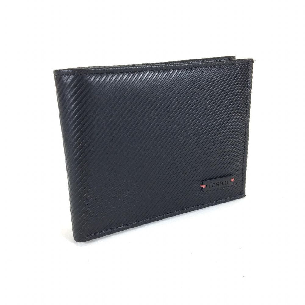 Carteira Masculina Couro Fasolo K721 Preta