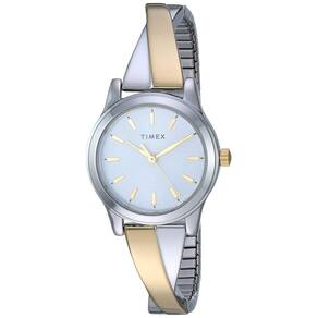 Relógio Timex, pulseira elástica feminina TW2R98600, 25 mm, bicolor