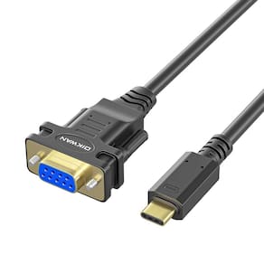 Cabo USB-C para serial OIKWAN RS232 DB9 fêmea de 6 pés