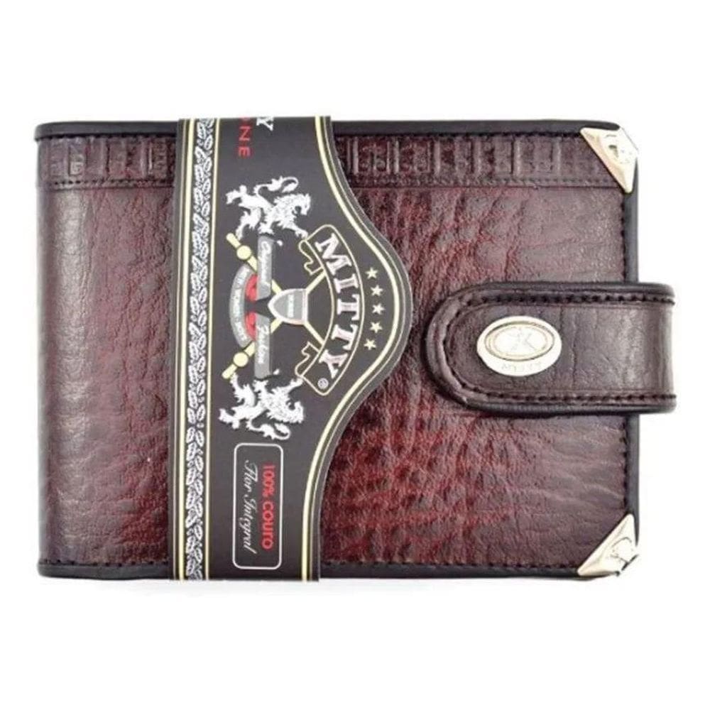 Carteira Masculina De Couro Mitty Romana Cafe - M21F