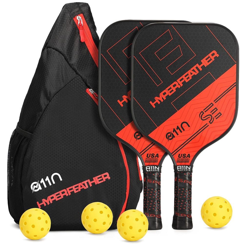 Conjunto de pás Pickleball A11N aprovado pela USAPA com 4 bolas e bolsa