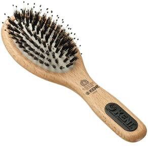 Escova de Cabelo Oval com Cerdas de Javali e Nylon para Alisamento - Kent PF02