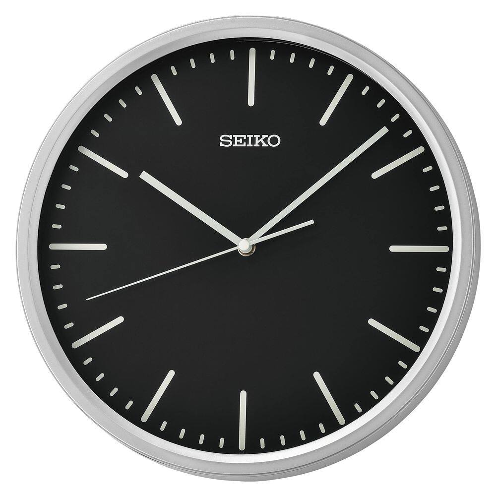 Relógio de parede Seiko Sano 30cm prata metálica