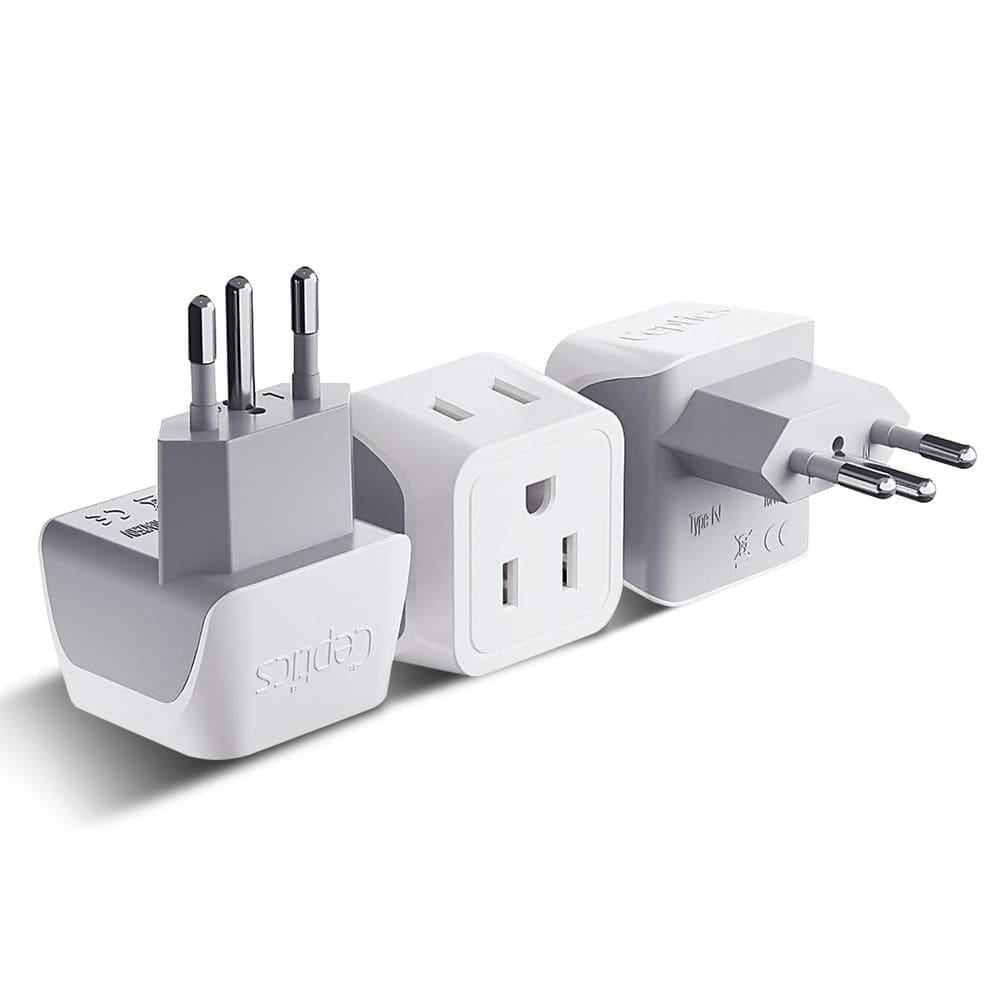 Adaptador de viagem Plug Ceptics Brazil Type N (pacote com 3)