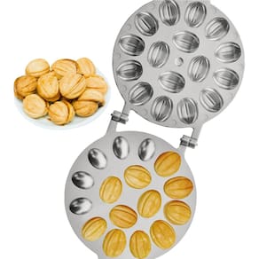 Fabricante de moldes para biscoitos de nogueira PeTristor, liga de alumínio de 16 metades