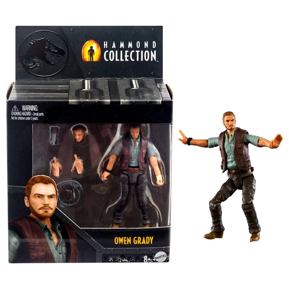 Boneco de ação Mattel Jurassic World Hammond Owen Grady 3,75 polegadas
