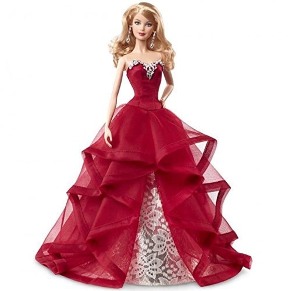 Boneca Barbie Collector 2015 Holiday Blonde com vestido granada