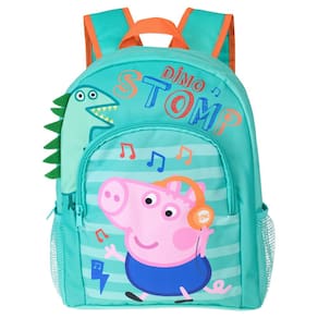 Mochila Peppa Pig George Dinosaur Boys Orange Teal 33x28x10cm
