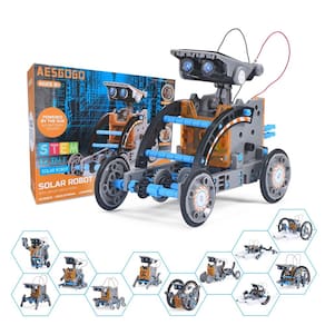 Kit de robô solar AESGOGO STEM Projects 12 em 1 para crianças de 8 a 12 anos