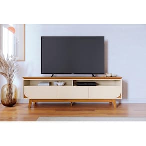 Rack Selene para TV de até 75 polegadas - Cinamomo Off White - Madetec