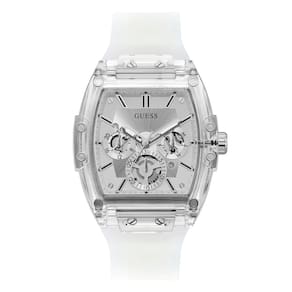 Relógio masculino GUESS GW0203G1 de quartzo de aço inoxidável de 50 m com pulseira de PU