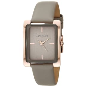 Relógio Anne Klein AK/2706, pulseira de couro feminina, 30 m, resistente à água