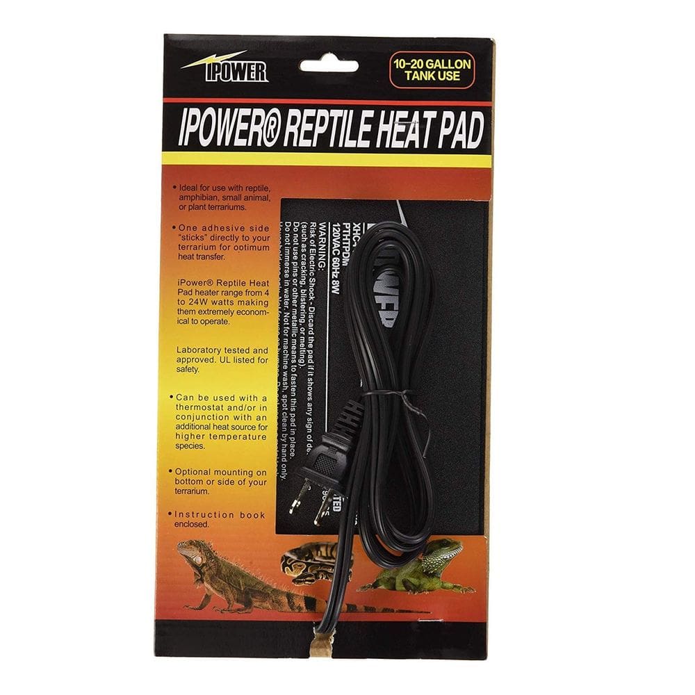 Almofada térmica para répteis iPower 8W Under Tank Aquecedor de Terrário 6x8cm