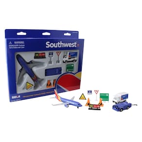 Playset Daron Southwest Airlines Airport com avião fundido