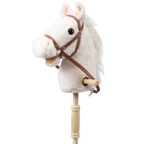 Brinquedo de pelúcia HollyHome Outdoor Stick Horse com rodas de madeira