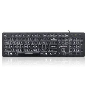 Teclado Perixx PERIBOARD-317 com Fio Retroiluminado USB - Preto
