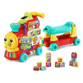 Trem de aprendizagem de letras Toy VTech 4 em 1 vermelho com 16 atividades