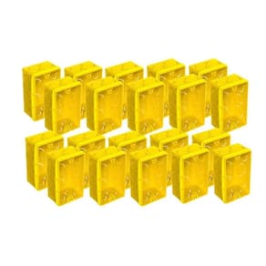 Kit 30 Un Caixas De Luz Embutir 4X2 Parede Amarela Tigre
