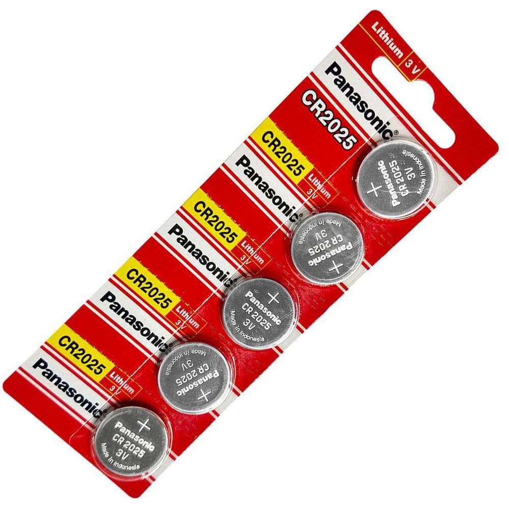 Cartela De Bateria Cr2025 3V Panasonic C/5 Unidades