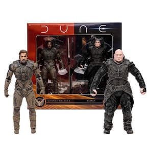 Boneco de ação McFarlane Toys Dune Part Two Gurney Halleck & Rabban, pacote com 2