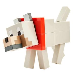 Conjunto de bonecos Toy Mattel Minecraft Fusion Wolf para criar um boneco