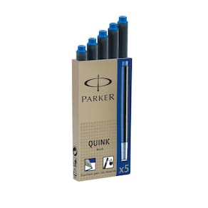 Cartucho De Tinta Parker Azul Real Lavável Com 5 Unidades