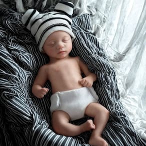 Boneca Reborn BABESIDE Aurora Full Platinum Silicone 17 polegadas