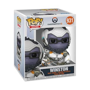 Funko Pop! Boneco de vinil Super Overwatch 2 Winston de 16 cm