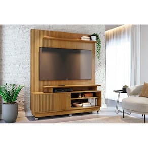 Rack Ares para TV de até 75 polegadas (COM RODÍZIOS) - Cumaru - Madetec