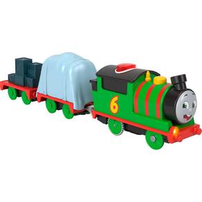 Trem de brinquedo motorizado Thomas e seus amigos falando sobre Percy há mais de 3 anos