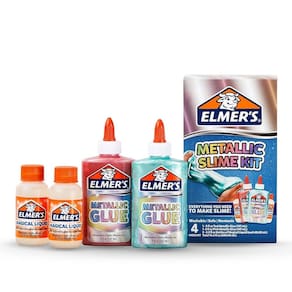 Kit Slime Elmer`s Metallic com cola e ativador de 4 peças