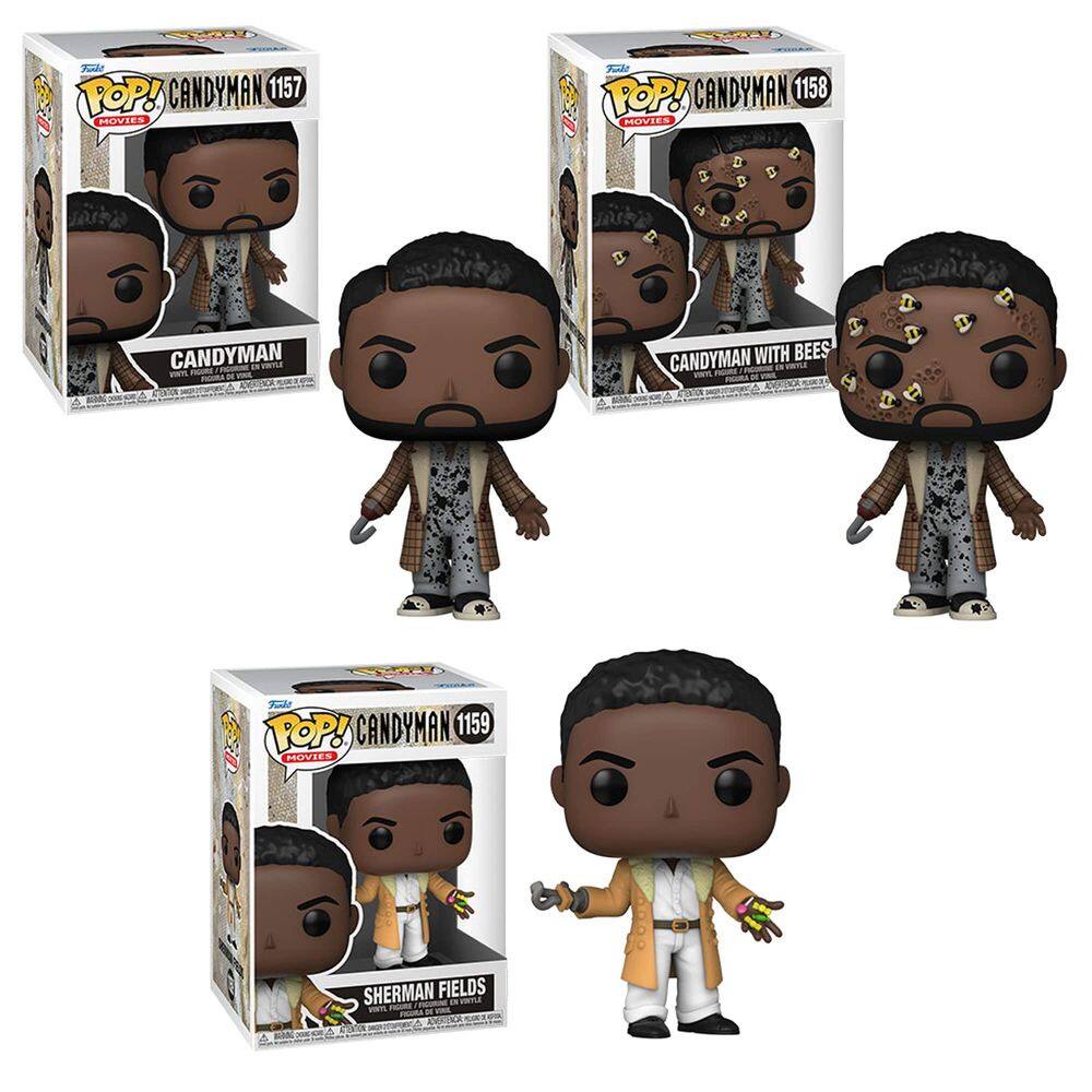 Conjunto de colecionador Funko POP! Filmes Candyman com abelhas e Sherman Field