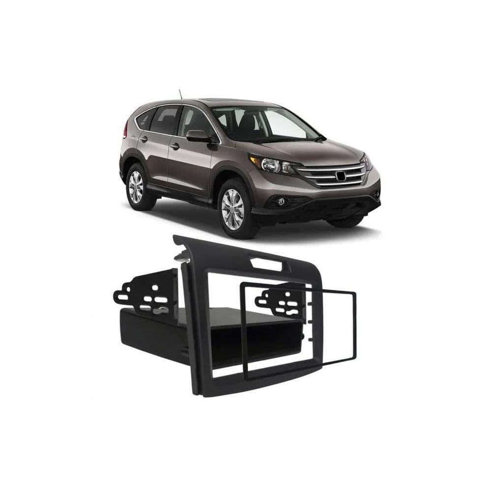 Moldura Painel Dvd 2 Din Honda Crv 2012 À 2016 Preto