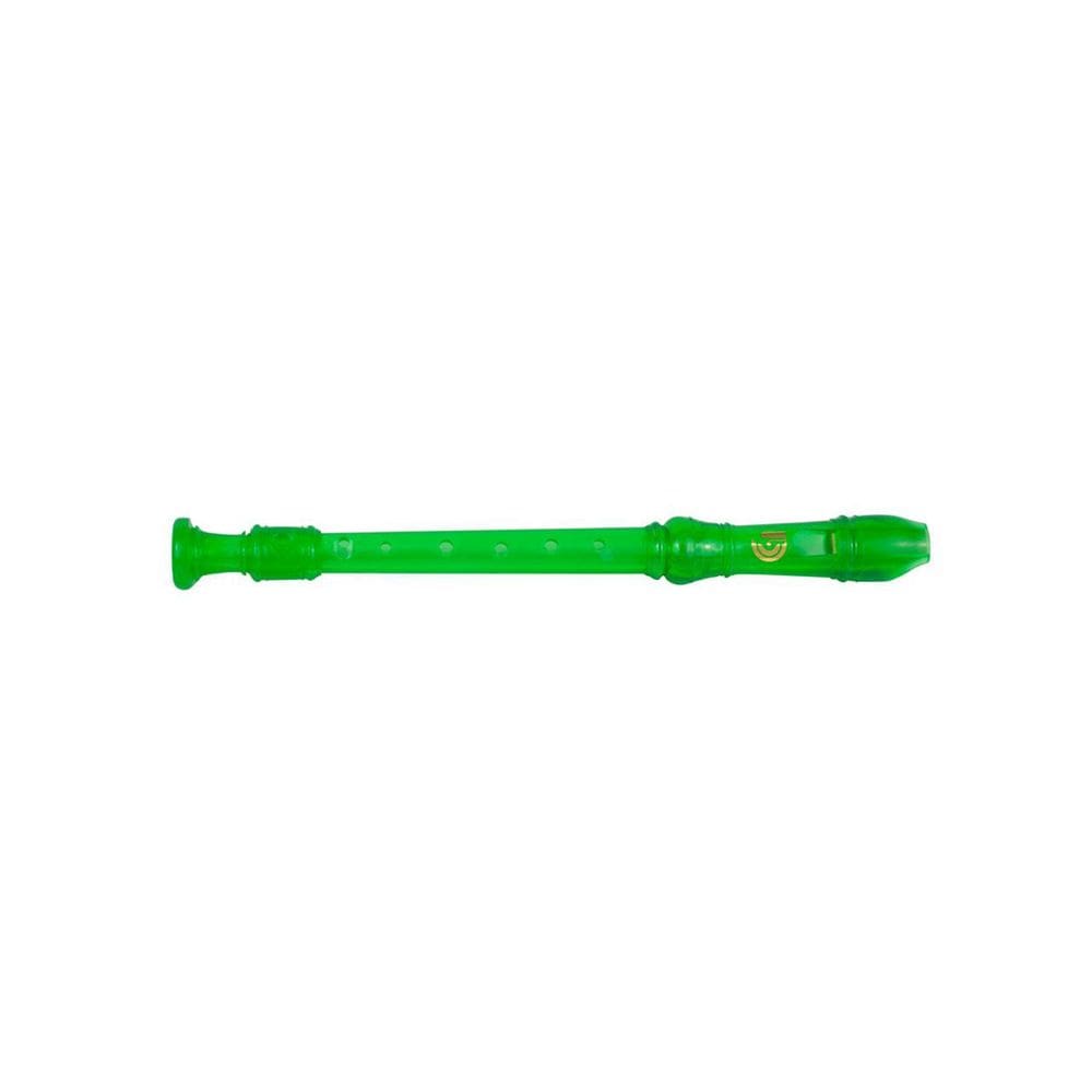 Flauta Doce Germanica Soprano Do Verde Transparente Dolphin