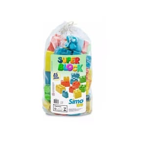 Blocos Super Block 45 Peças Grandes - Simo Toys