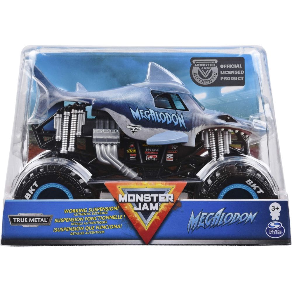 Brinquedo Monster Truck Monster Jam Megalodon 1:24 fundido sob pressão