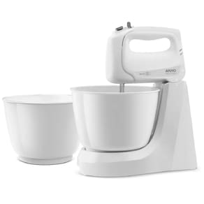 Batedeira 400W Arno com 2 Tigelas 4 Velocidades Ellegance White 220V