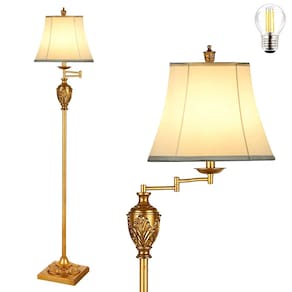 Luminária de chão LED AIDENOEY Traditional Vintage 350° ajustável