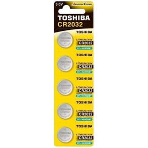 Pilha Moeda Lithium 3V Cr2032 Toshiba Cartela Com 5 Unidades