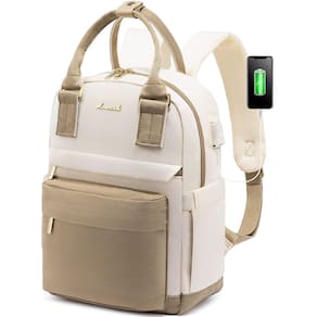 Mini mochila LOVEVOOK impermeável com porta USB para mulheres