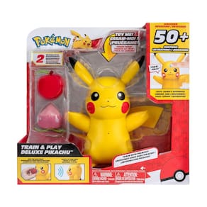 Pokémon de brinquedo Train and Play Deluxe Pikachu com acessório