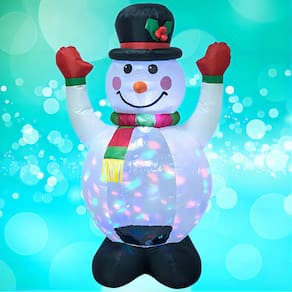 Decoração de boneco de neve inflável de Natal TRMESIA 1,2 m com luzes