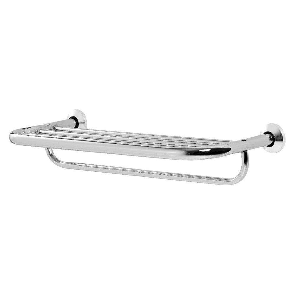 Toalheiro Cromado com Suporte Duplo - Aço, 60cm