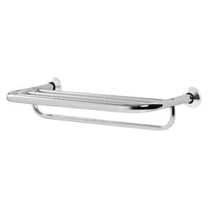 Toalheiro Cromado com Suporte Duplo - Aço, 60cm