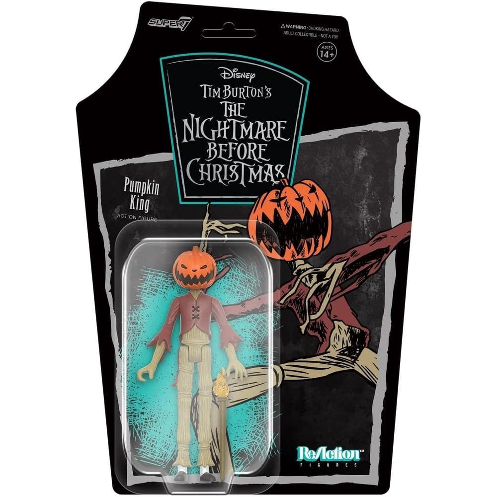 Boneco de ação Super7 Tim Burton`s The Nightmare Before Christmas Pumpkin King 9,5 cm