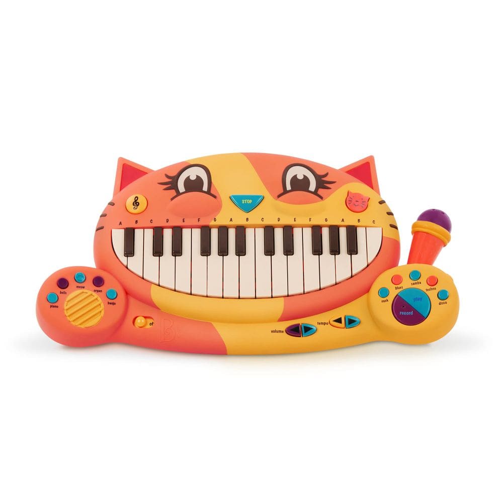 Piano interativo para gatos B. brinquedos Meowsic com microfone 2 anos ou mais